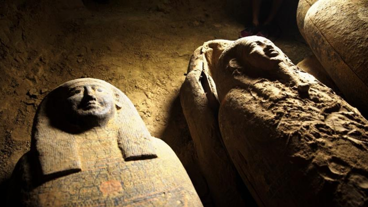 Ai Cập phát hiện quan tài nguyên vẹn 2.500 năm tuổi. Ảnh: Tân Hoa xã