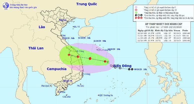 THỜI SỰ 6H SÁNG 11/10/2020: Áp thấp nhiệt đới mạnh lên thành bão-cơn bão số 6-và đang tiến sát bờ biển các tỉnh từ Quảng Nam đến Bình Định