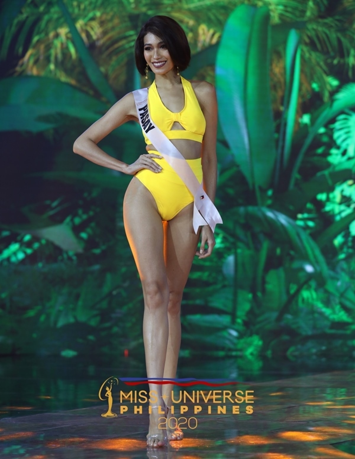 Các thí sinh Hoa hậu Hoàn vũ Philippines 2020 vừa có phần trình diễn bikini trong đêm diễn tại Baguio.