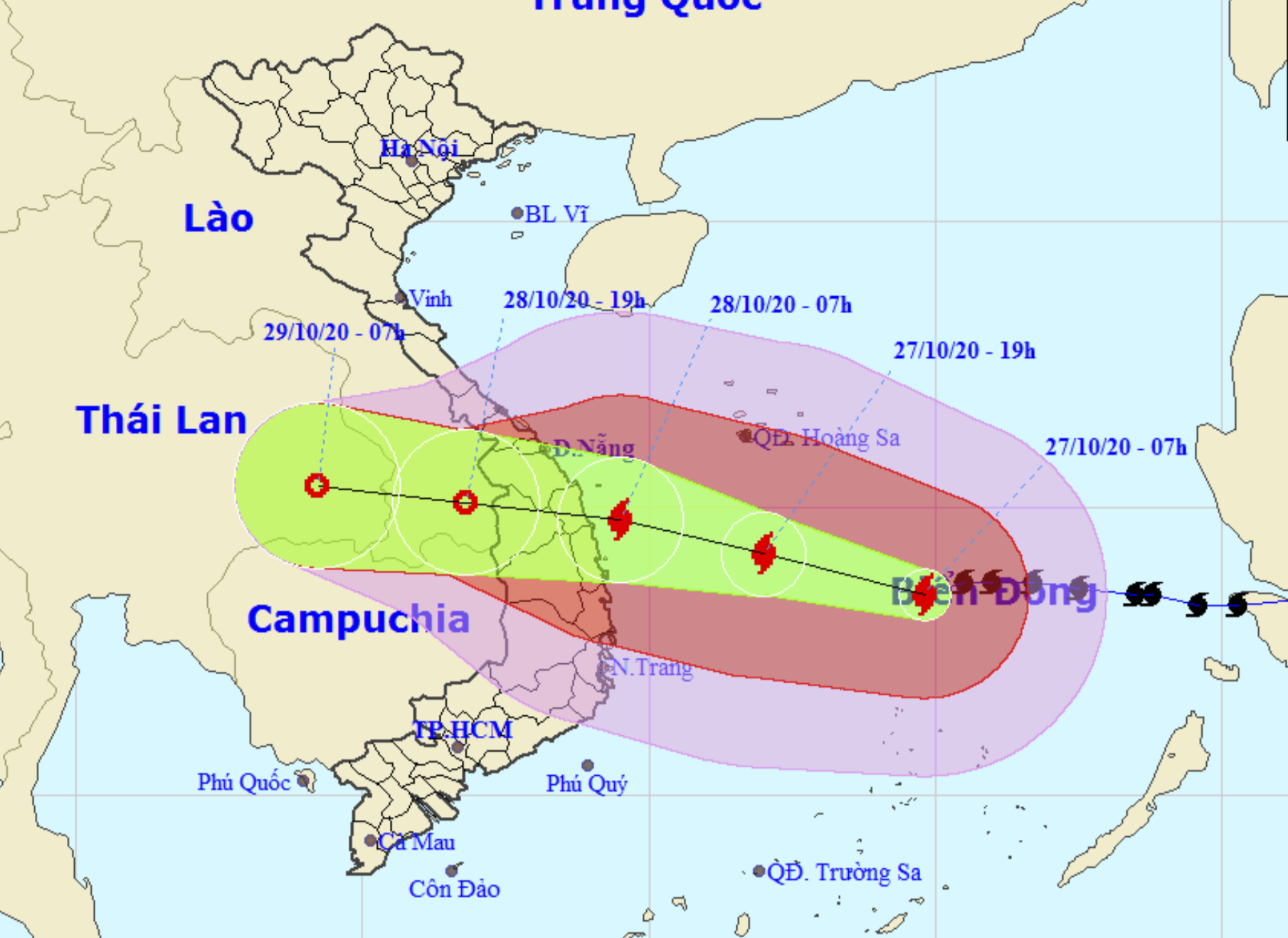 Bão số 9 gây mưa rất to cho Thừa Thiên Huế đến Phú Yên từ đêm nay - 1
