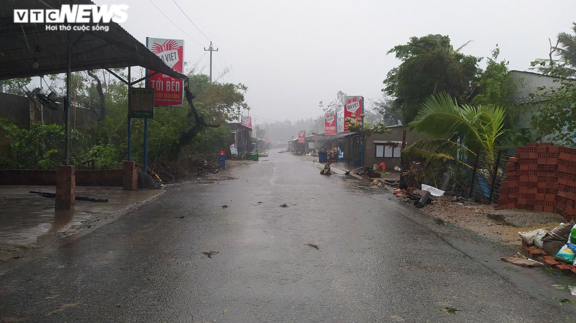 Ảnh: Gió rít liên hồi quật ngã hàng loạt cây xanh ở Đà Nẵng, Quảng Nam - 5