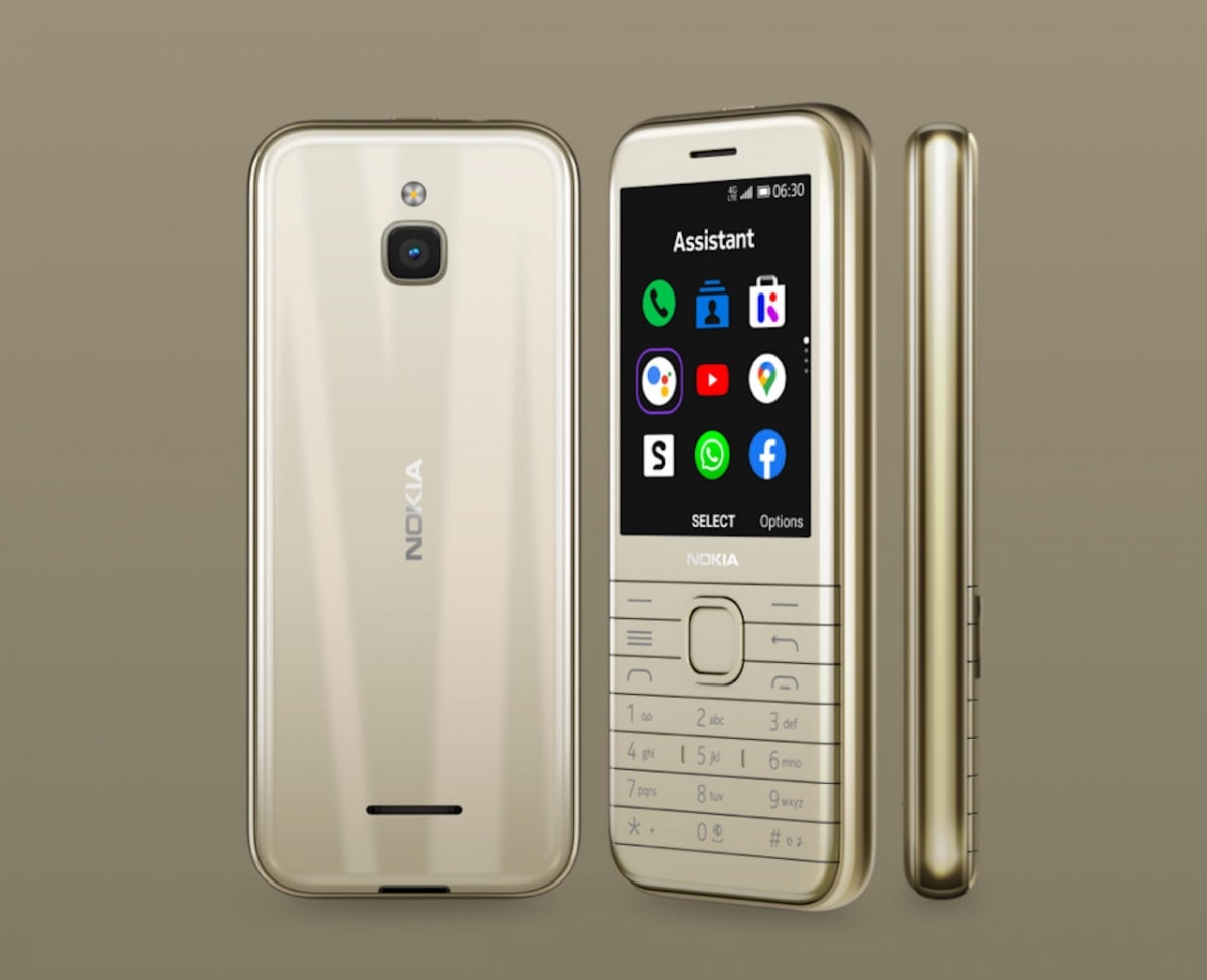 Nokia 8000 4G có kiểu dáng bắt mắt hơn so với người anh em Nokia 6300 4G
