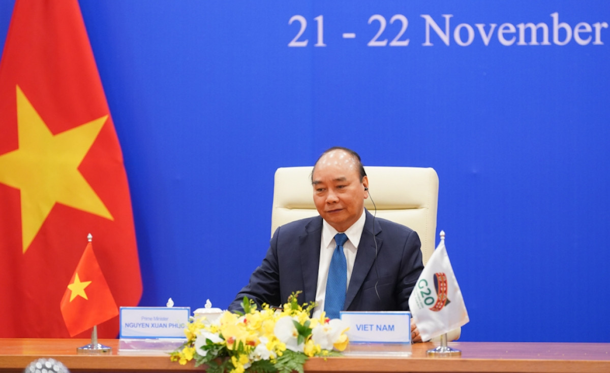 Thủ tướng Nguyễn Xuân Phúc tham dự Hội nghị thượng đỉnh G20. (Ảnh VGP/Quang Hiếu)