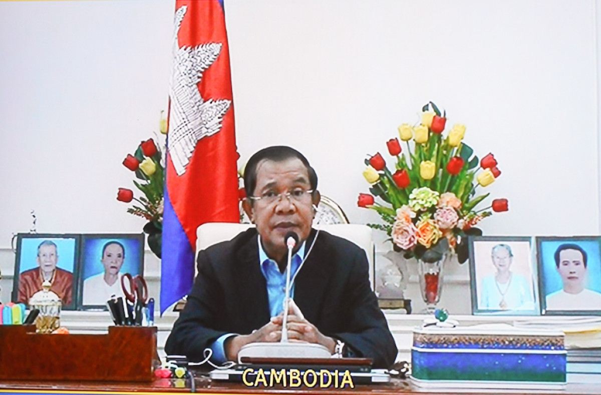 Thủ tướng Hun Sen tin tưởng Việt Nam sẽ tiếp tục kiểm soát tốt dịch bệnh, nhanh chóng khôi phục và phát triển kinh tế-xã hội. Ảnh: VGP/Quang Hiếu.