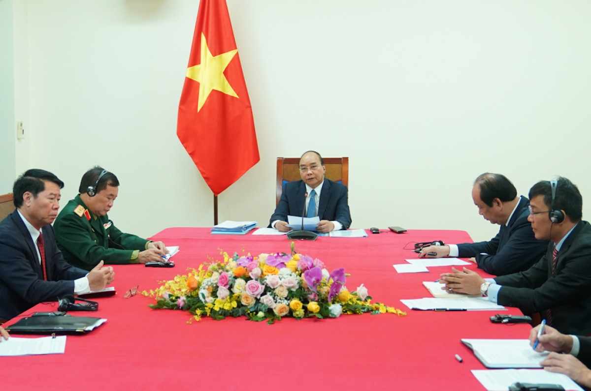 Cuộc hội đàm giữa Thủ tướng Chính phủ Nguyễn Xuân Phúc với Thủ tướng Hun Sen diễn ra trong không khí thân mật và gần gũi. Ảnh: VGP/Quang Hiếu.