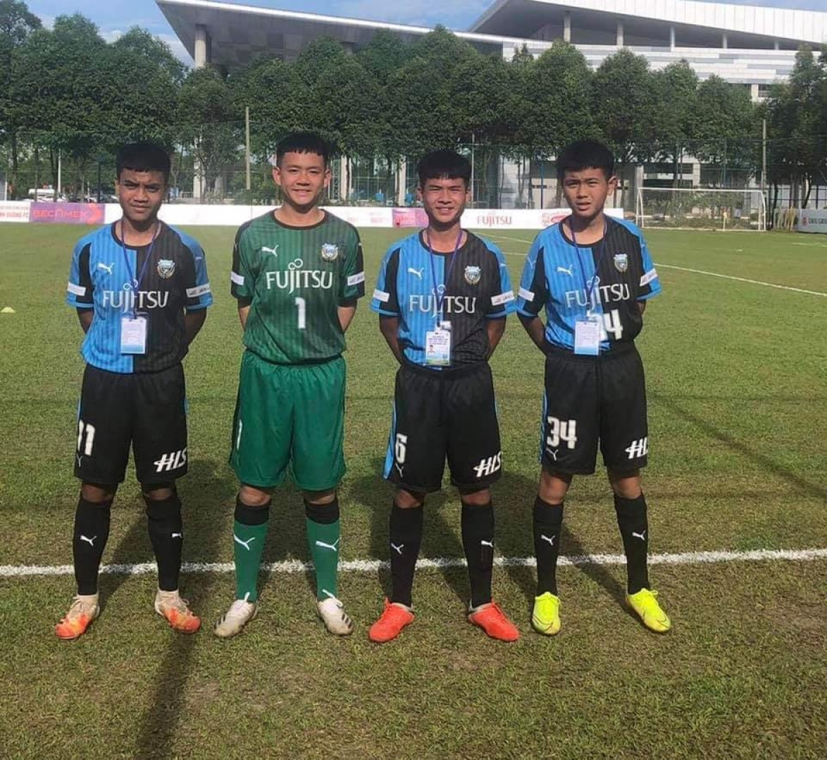 4 cầu thủ U13 HAGL khoác áo U13 Kawasaki Frontale (Nhật Bản) tham dự Giải bóng đá Quốc tế Việt Nam - Nhật Bản 2020. (Ảnh: A.N).