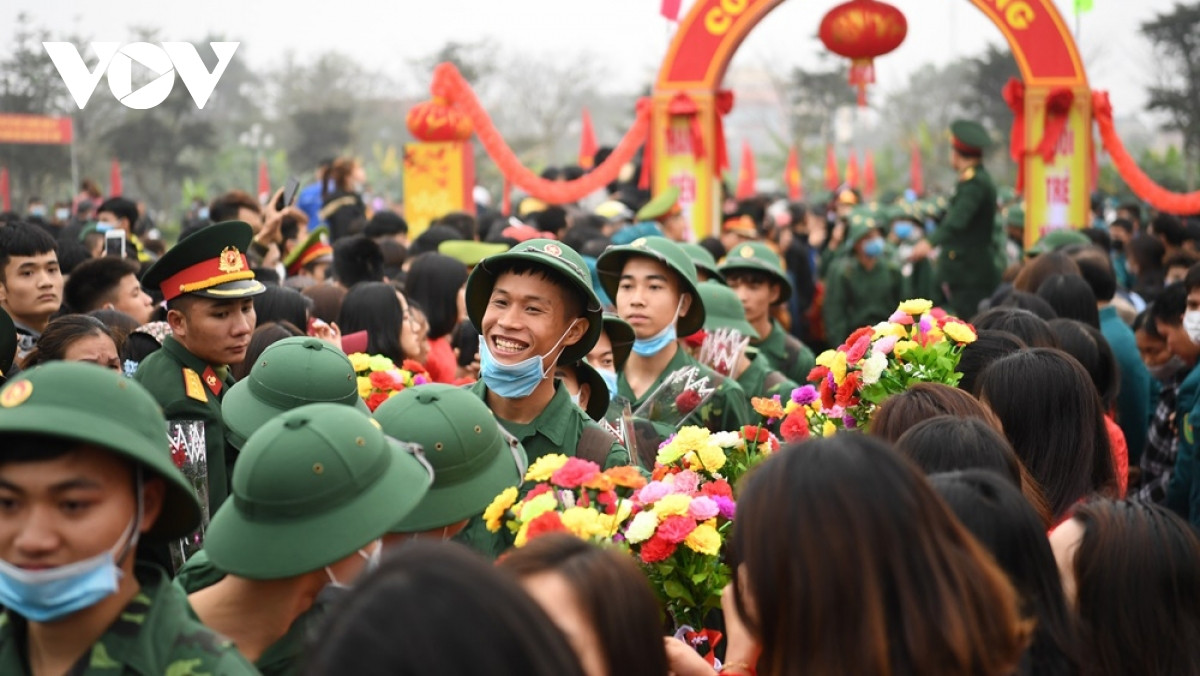 Lễ giao nhận quân năm 2020 của Hà Nội cũng diễn ra trong bối cảnh dịch bệnh Covid-19 (Ảnh: Trọng Phú)
