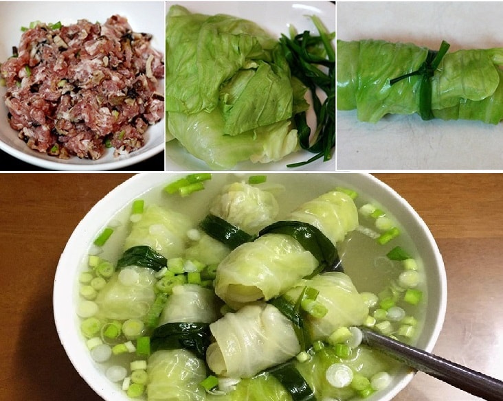 Món ngon mỗi ngày: Canh bắp cải cuộn thịt - 1