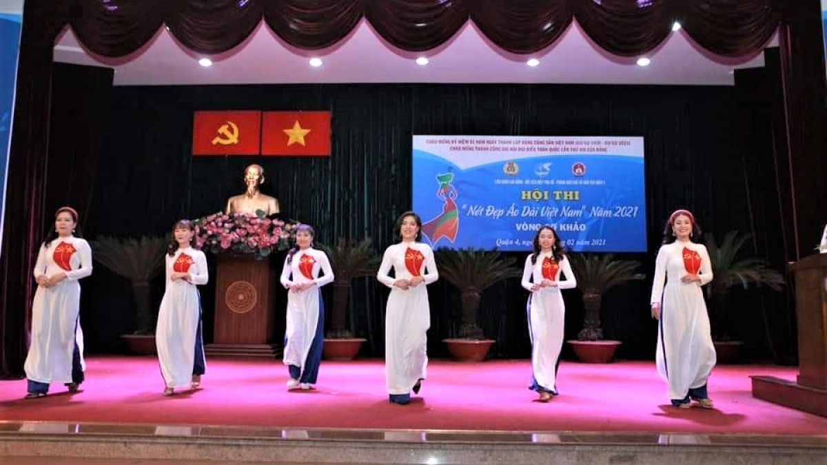Hội thi Nét đẹp áo dài do Hội Liên hiệp Phụ nữ quận 4, TP. HCM tổ chức.