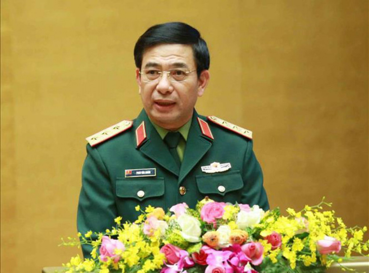 Thượng tướng Phan Văn Giang trình bày chuyên đề “Những nhận thức mới và tư duy mới về quốc phòng Việt Nam” - (Ảnh: Chinhphu.vn)