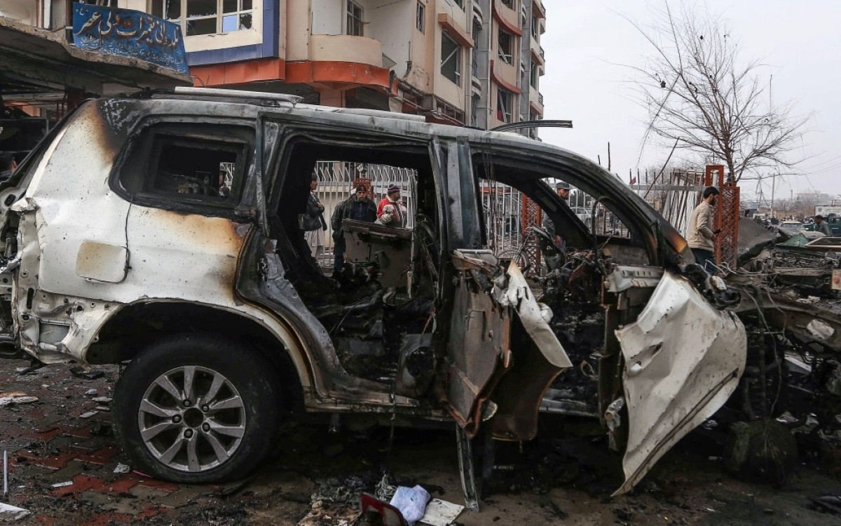Hiện trường một vụ đánh bom ở thủ đô Kabul, Afghanistan. Ảnh: Al Jazeera.