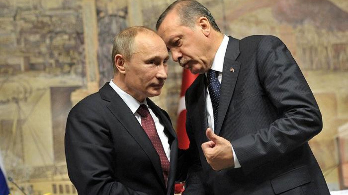 Tổng thống Nga Putin và Tổng thống Thổ Nhĩ Kỳ Erdogan. Ảnh: Bloomberg
