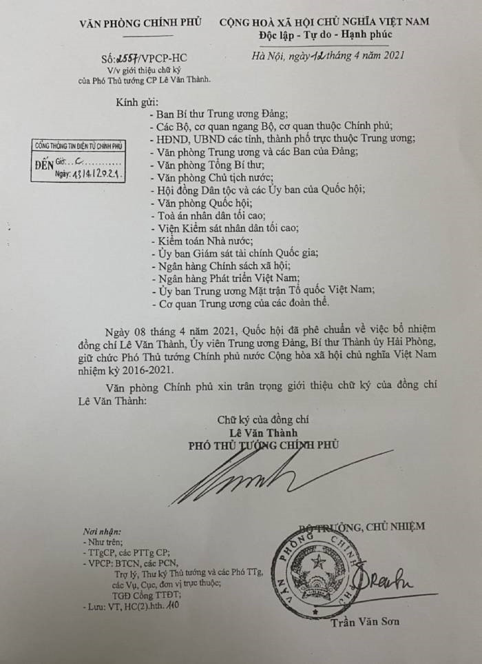 Giới thiệu chữ ký của Thủ tướng Phạm Minh Chính và 2 tân Phó Thủ tướng - 3