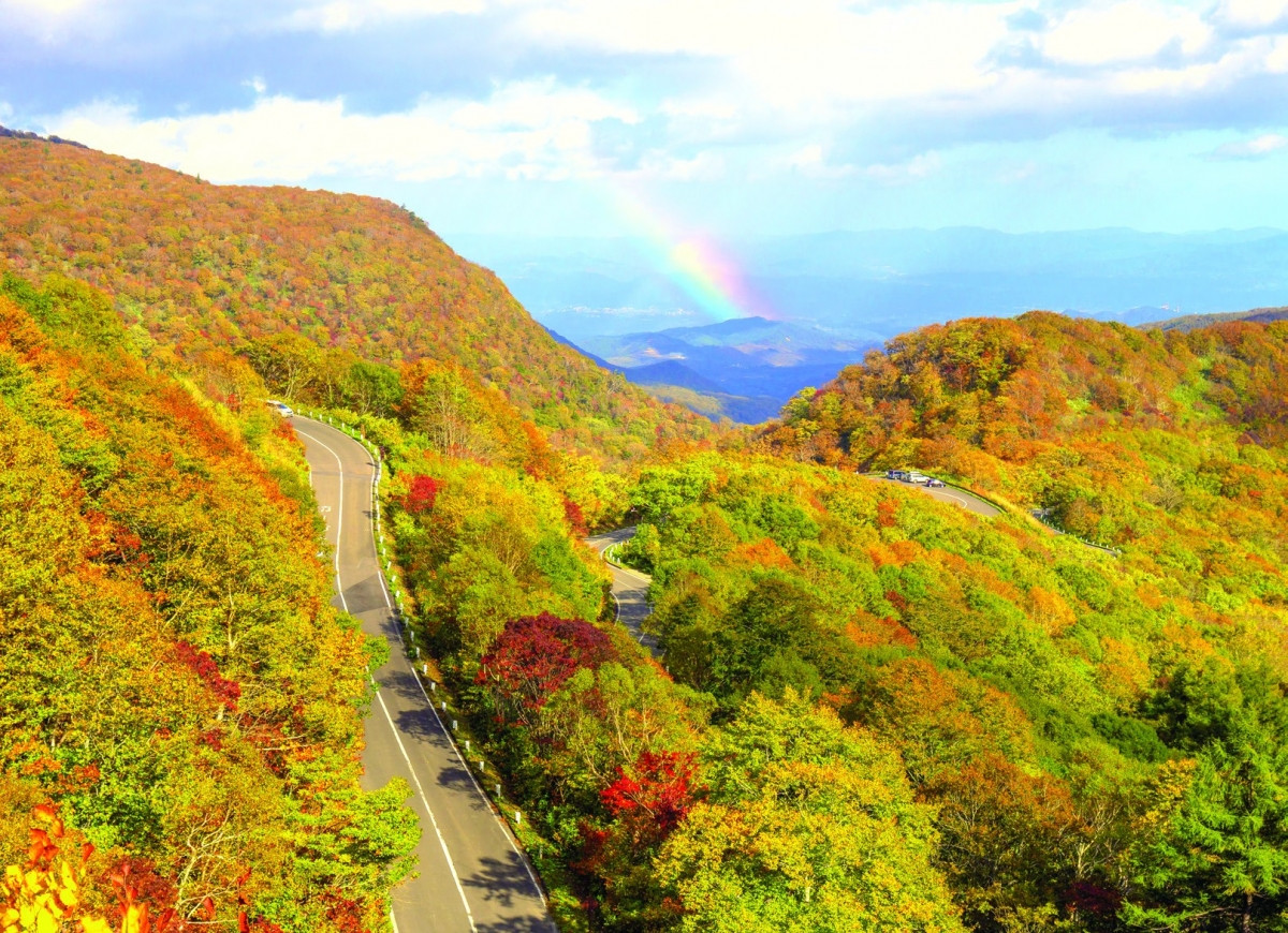 Con đường vắt ngang qua dãy núi Azuma với cảnh quan hùng vĩ đẹp mê hồn vào mùa thu lá đỏ. Lái xe chầm chậm qua con đường này, du khách sẽ có cái nhìn bao quát toàn cảnh. Nơi đây được chọn là một trong 100 con đường đẹp nhất Nhật Bản. Tuyến đường này ngừng hoạt động vào mùa đông.