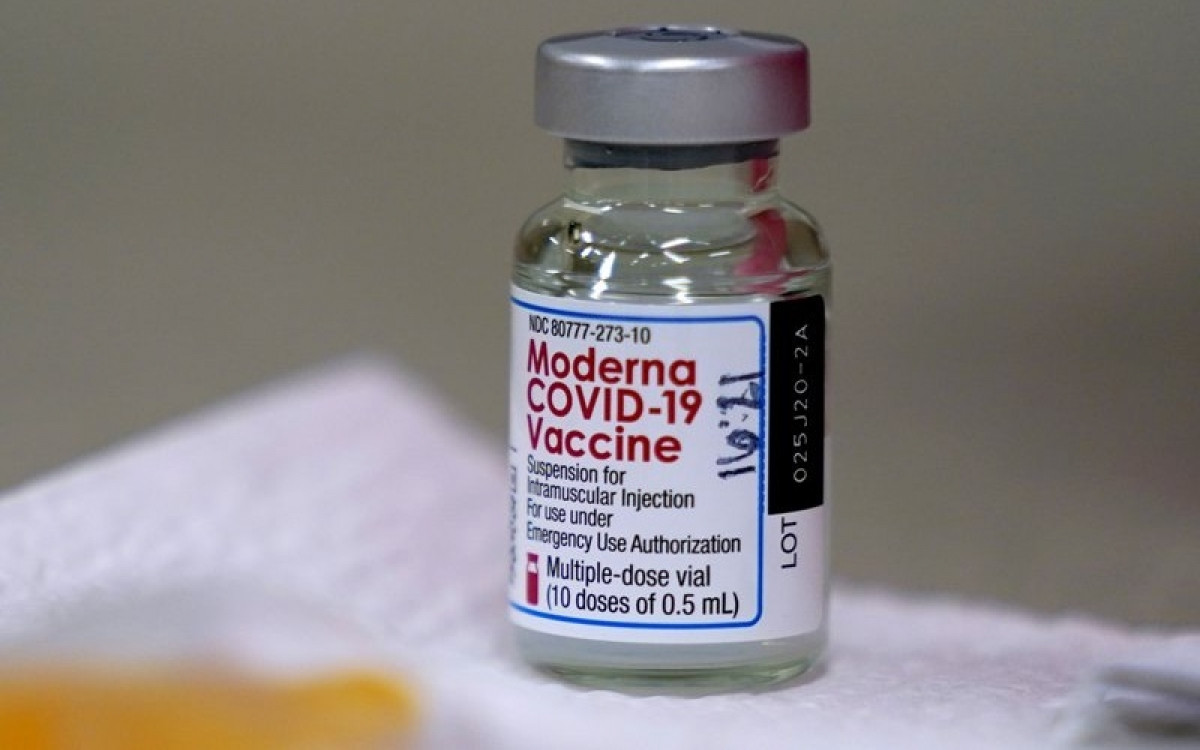 Vaccine ngừa Covid-19 của hãng Moderna. Ảnh: AP.
