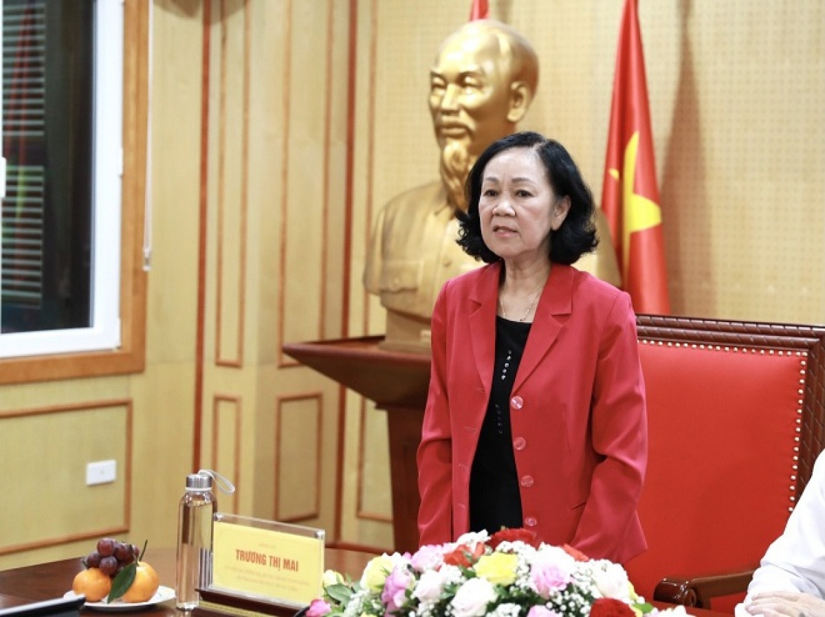 Trưởng Ban Tổ chức Trung ương Trương Thị Mai phát biểu.