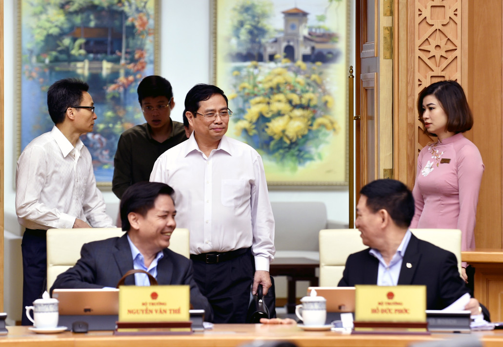 Ảnh: Phiên họp Chính phủ đầu tiên do Thủ tướng Phạm Minh Chính chủ trì - 6