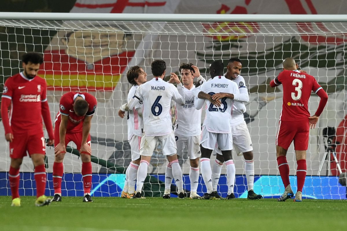Liverpool hòa Real Madrid 0-0 trên sân Anfield và bị loại với tổng tỷ số 1-3 sau hai lượt trận tứ kết Champions League.