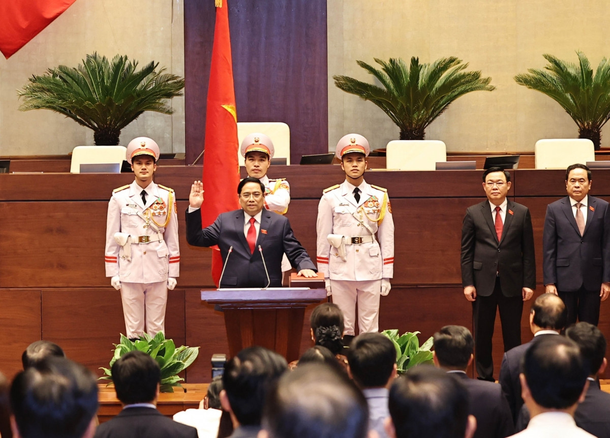 Thủ tướng Phạm Minh Chính tuyên thệ nhậm chức chiều 5 tháng 4 năm 2021