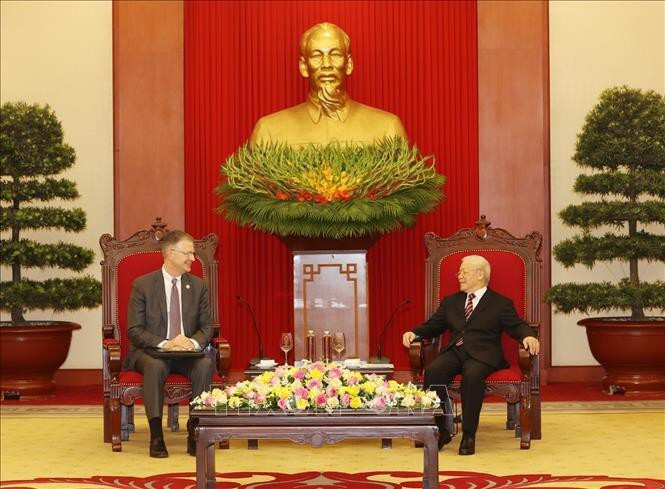 Tổng Bí thư Nguyễn Phú Trọng tiếp Đại sứ Mỹ tại Việt Nam chào từ biệt  - 1