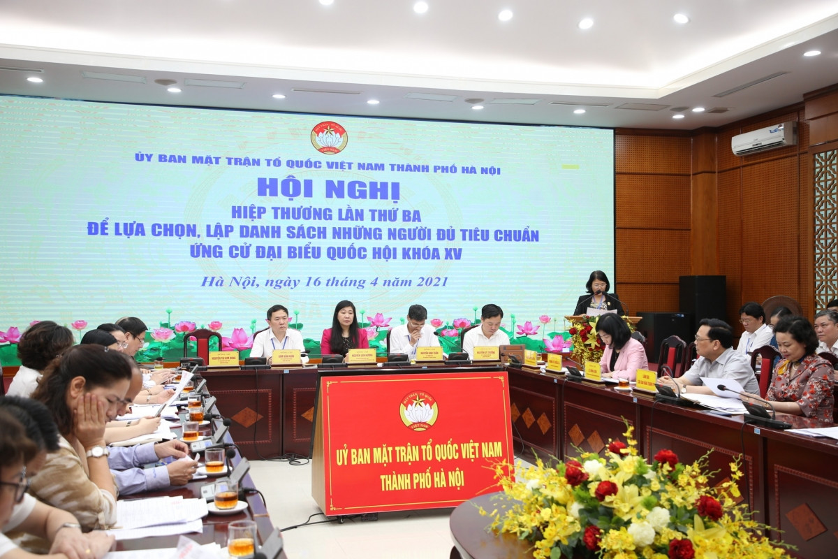 Ủy ban Mặt trận Tổ quốc TP Hà Nội tổ chức Hội nghị hiệp thương lần 3.