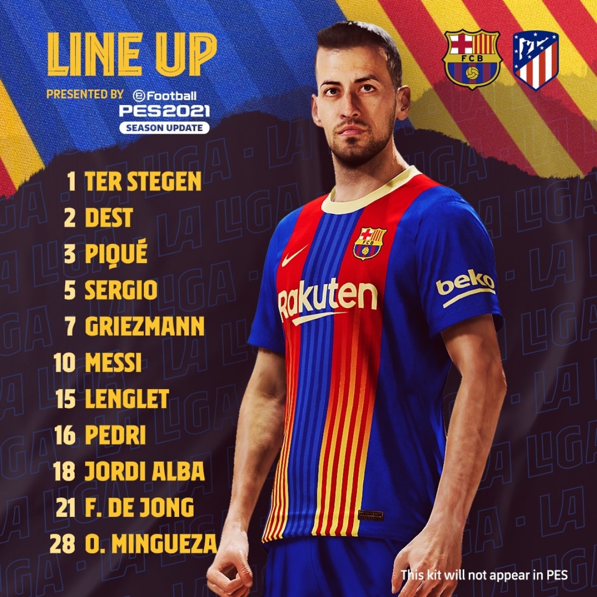 Đội hình xuất phát của Barca. (Ảnh: FCB)