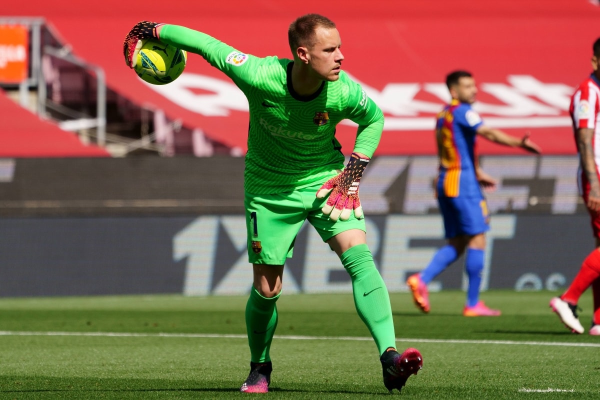 Nếu không những có phản xạ xuất thần của Ter Stegen, Barca có lẽ đã bị Atletico Madrid dẫn trước. (Ảnh: Getty)