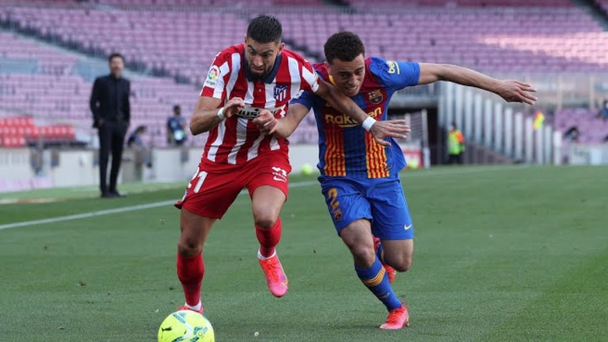 Tốc độ của Carrasco là vũ khí lợi hại của Atletico Madrid. (Ảnh: Reuters)