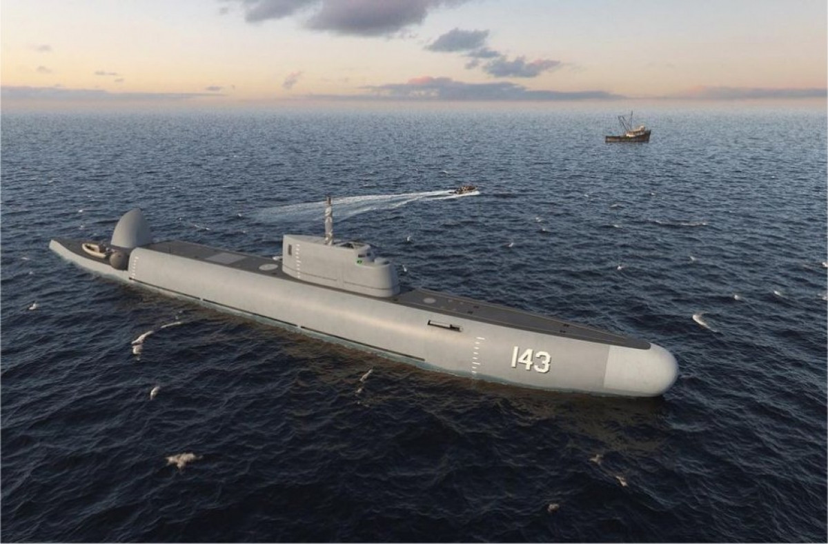 Thiết kế của tàu tuần tra có khả năng lặn dưới nước trong dự án Sentinel. Ảnh: TASS