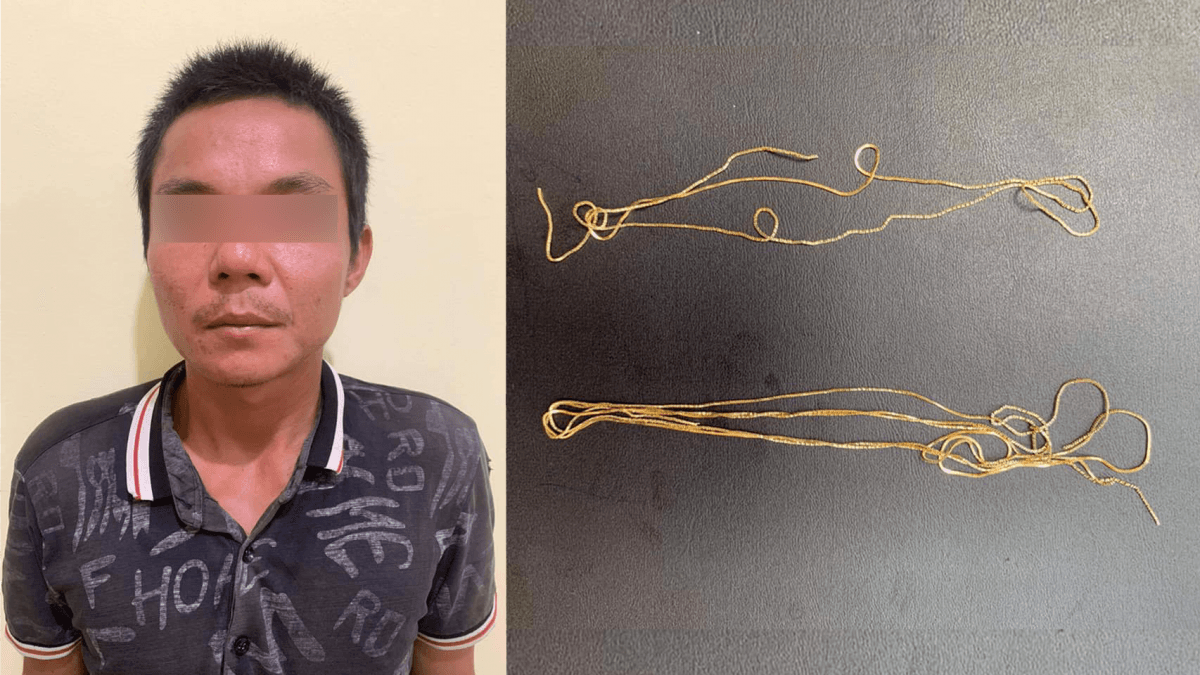 Đối tượng Nguyễn Văn Long và tang vật của vụ án.