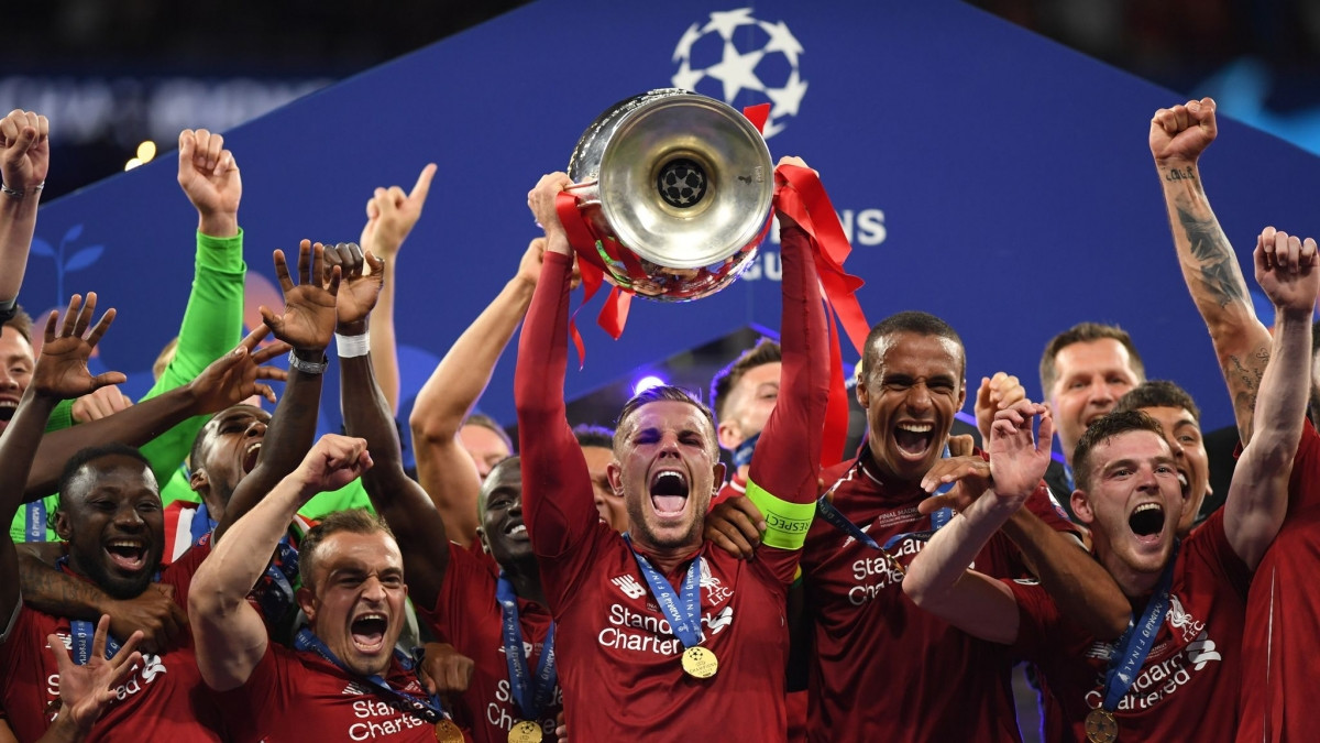Các cầu thủ Liverpool ăn mừng danh hiệu Champions League 2019. (Ảnh: UEFA).