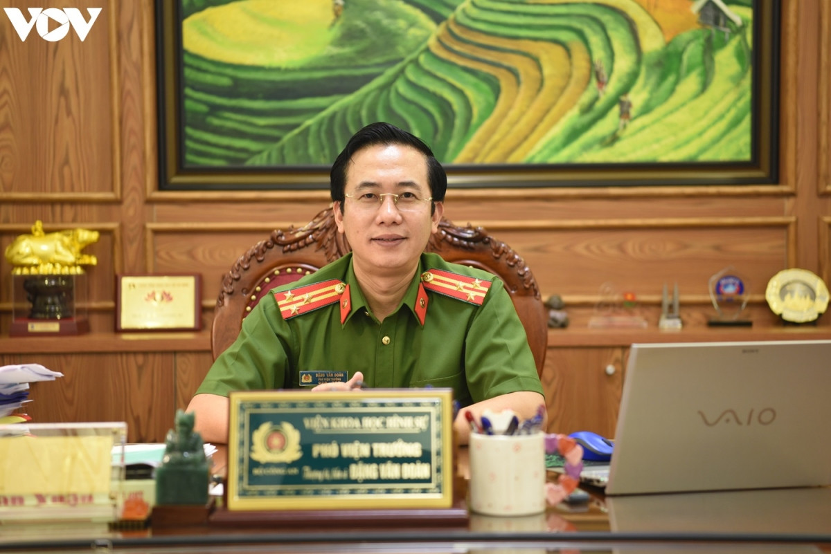 Thượng tá – Tiến sĩ Đặng Văn Đoàn, Viện phó Viện Khoa học Hình sự. (Ảnh: Trọng Phú)