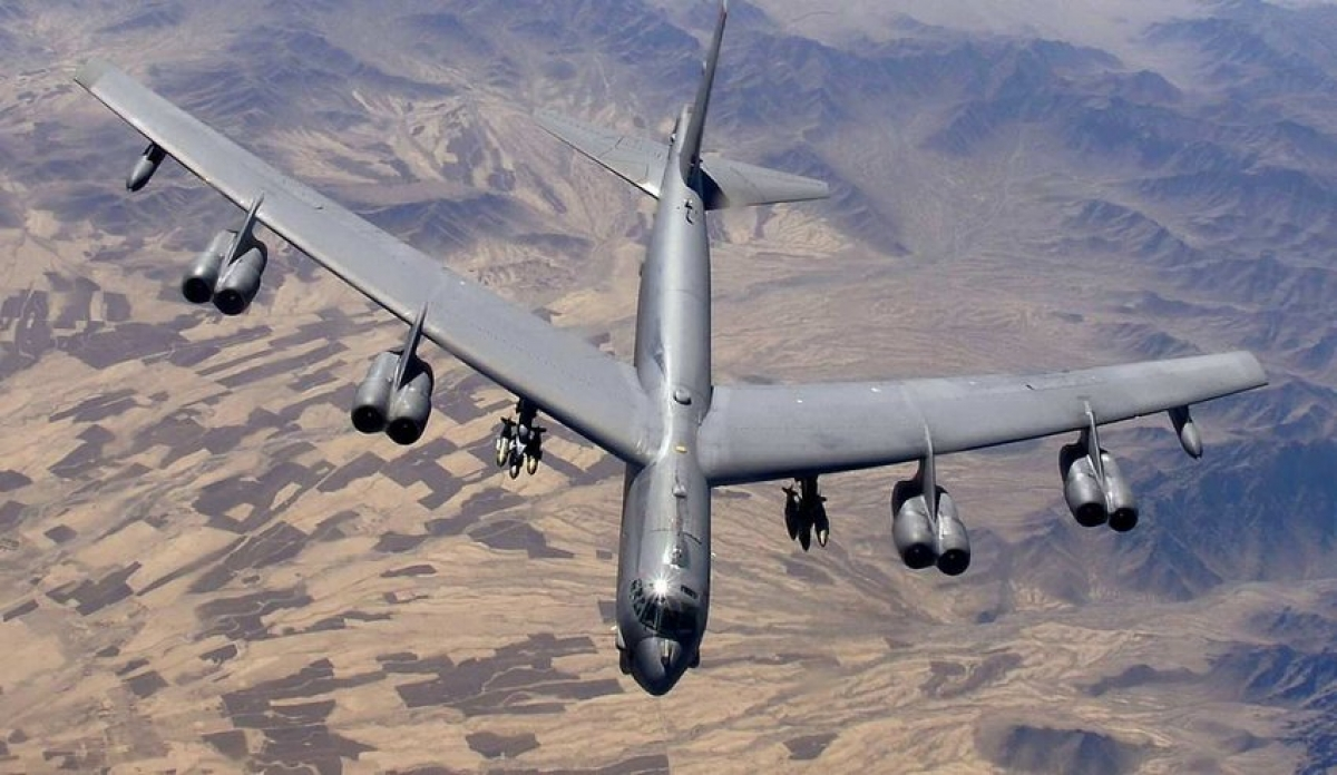 Máy bay ném bom hạt nhân chiến lược Boeing B-52H Stratofortress. Ảnh: Không quân Mỹ