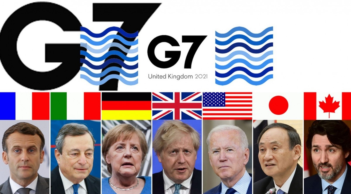 Lãnh đạo các nước G7 năm 2021. Ảnh: Sky News.