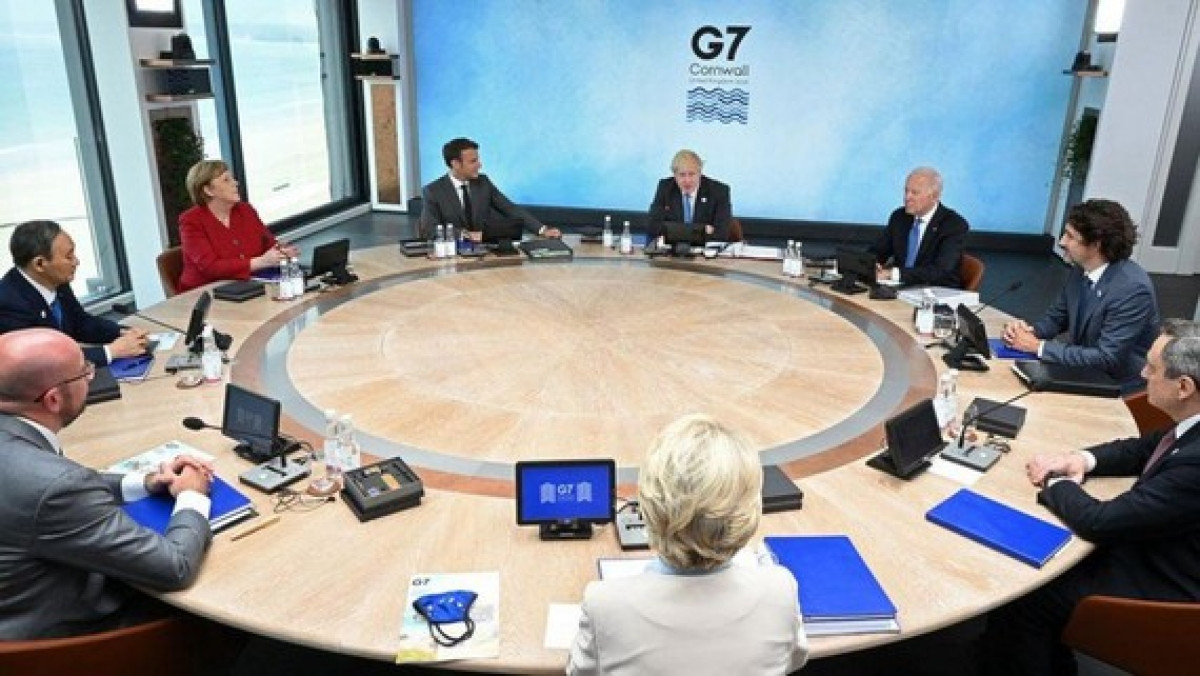 Hội nghị Thượng đỉnh G7 tại Cornwall, Anh. Ảnh: Getty