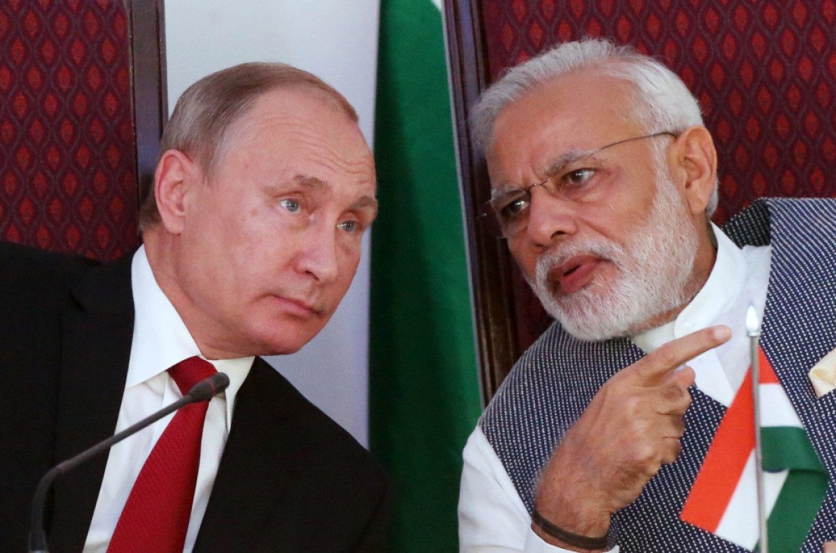 Tổng thống Nga Vladimir Putin và Thủ tướng Ấn Độ Narendra Modi. Ảnh: Getty