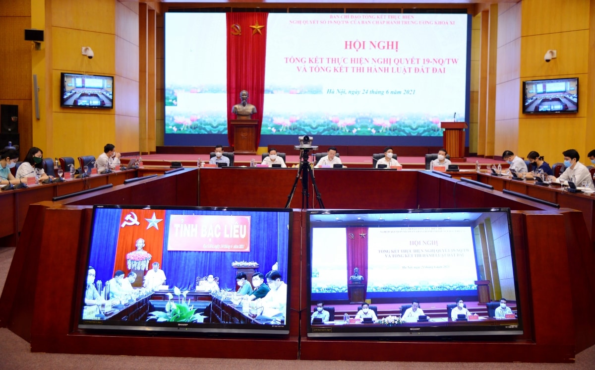 Các địa phương tham gia Hội nghị trực tuyến.