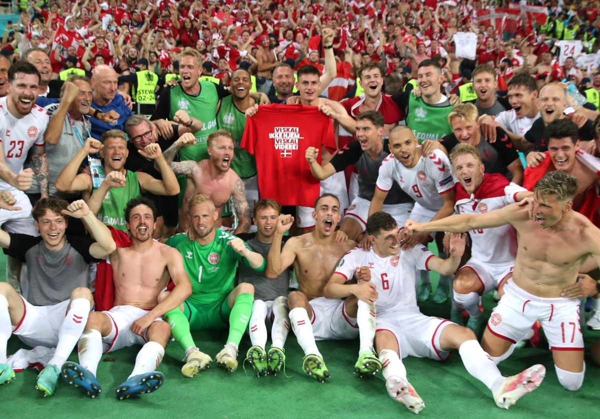 Đan Mạch tiến vào bán kết EURO 2021. (Ảnh: Reuters)