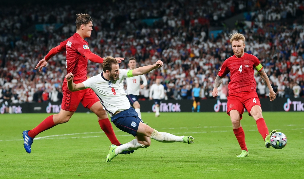 Harry Kane có bàn thắng thứ 4 tại EURO 2021. (Ảnh: Reuters).