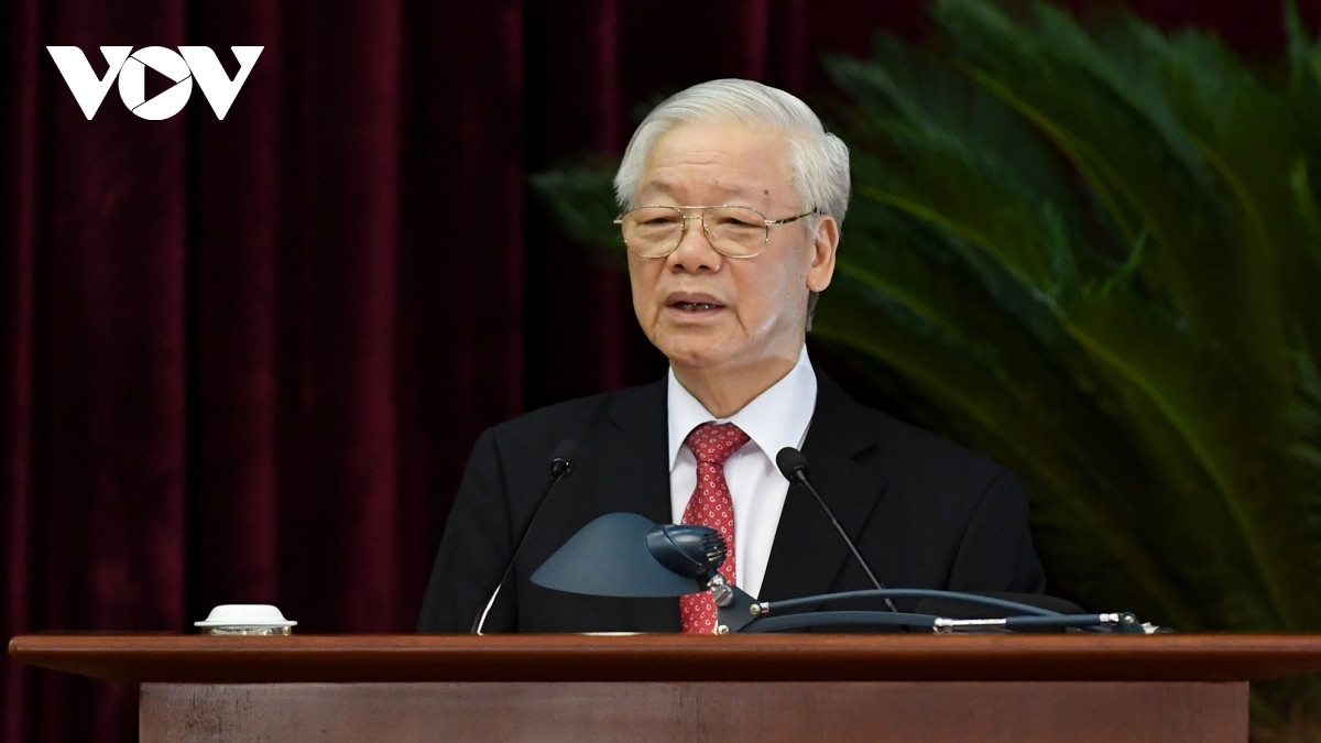 Tổng Bí thư Nguyễn Phú Trọng chủ trì, phát biểu bế mạc Hội nghị Trung ương 3, khóa XIII.