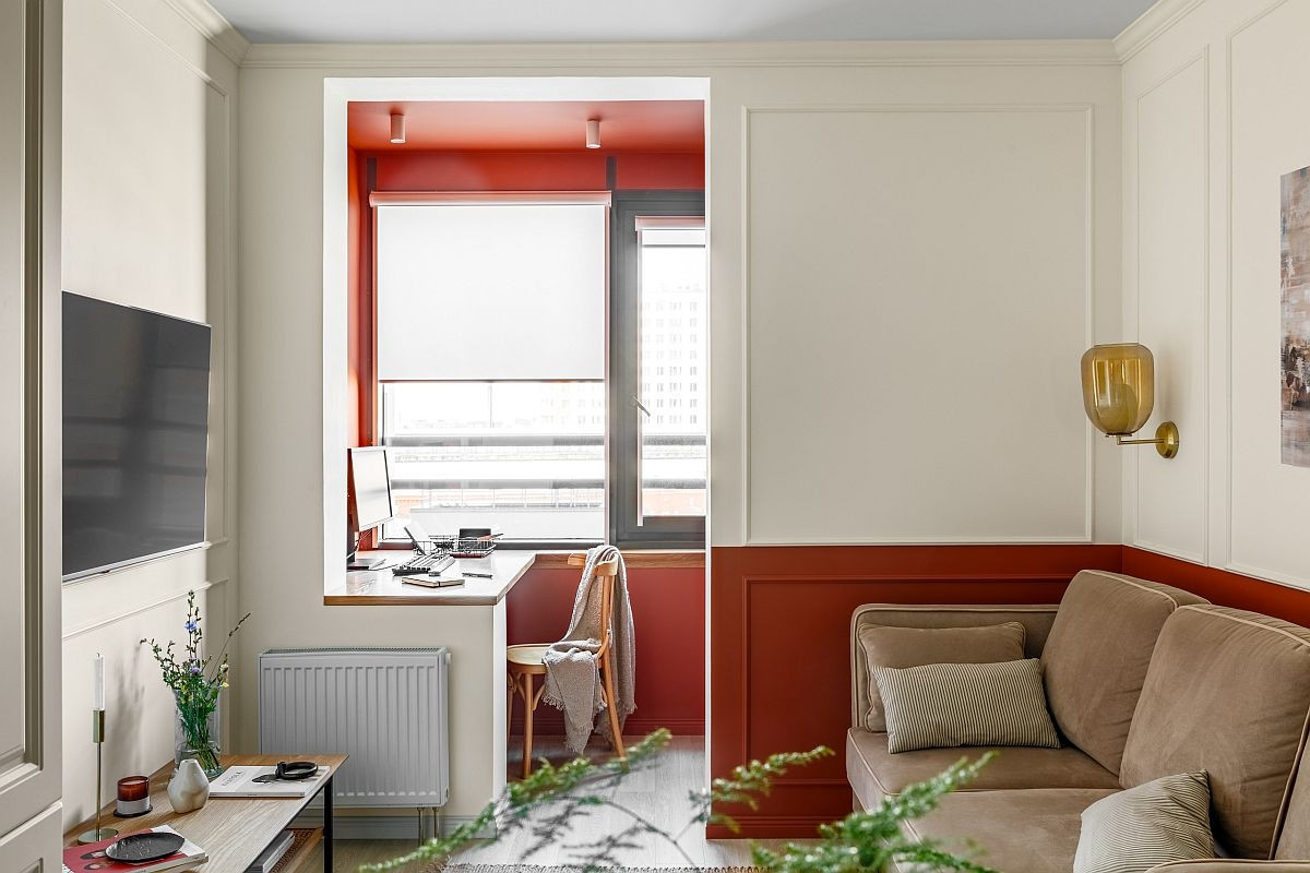 Tạo không gian làm việc tại nhà với một chút điểm nhấn màu sắc sẽ tạo nên một căn phòng đầy phong cách, cá tính.