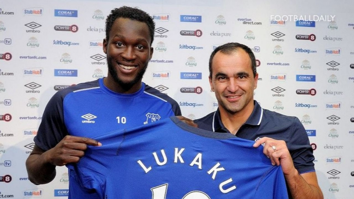Lukaku trong ngày ra mắt chính thức Everton 7 năm trước. (Ảnh: Football Daily). 