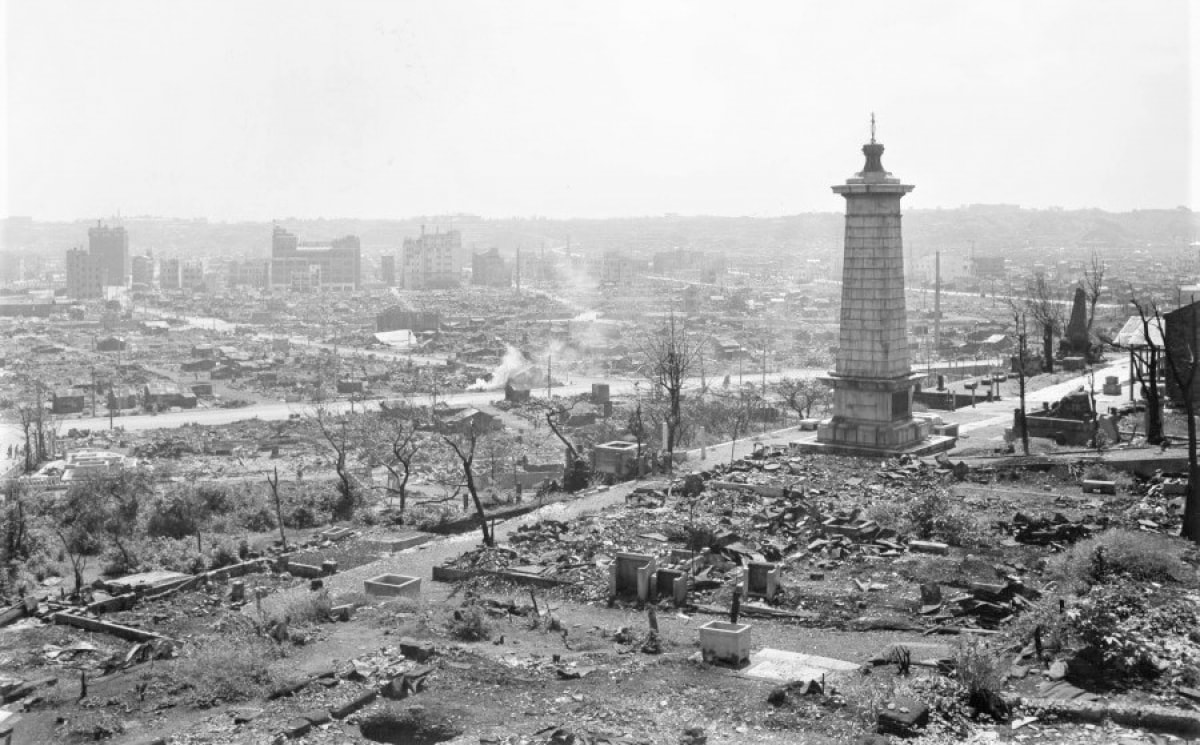 Hình ảnh Nagasaki sau vụ nổ; Nguồn: knowledgesnacks.com.