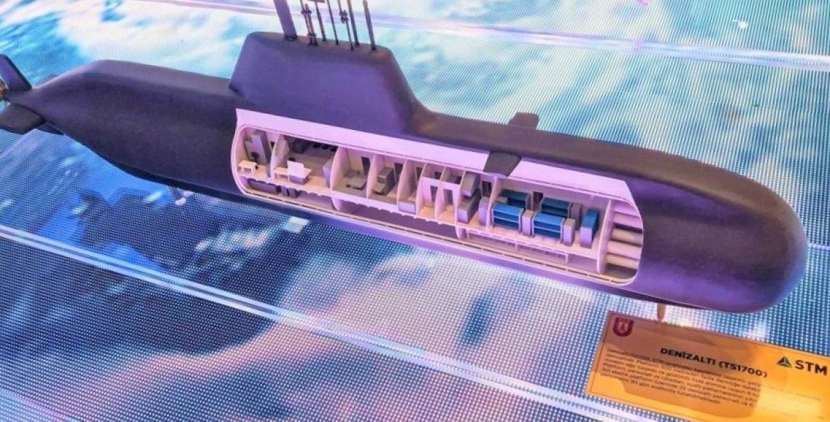 Mô hình tàu ngầm TS1700. Nguồn: navalnews.com