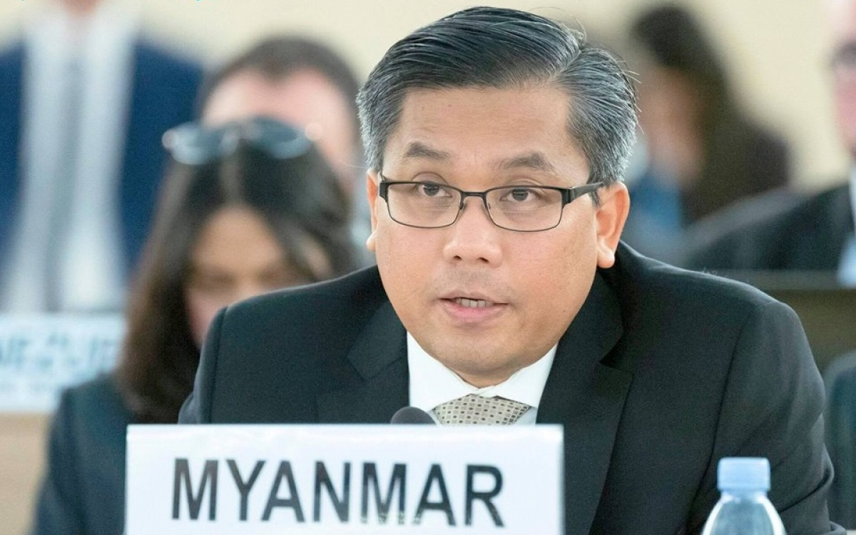 Đại sứ Myanmar Kyaw Moe Tun tại Liên Hợp Quốc. Ảnh: Eleven Myanmar.