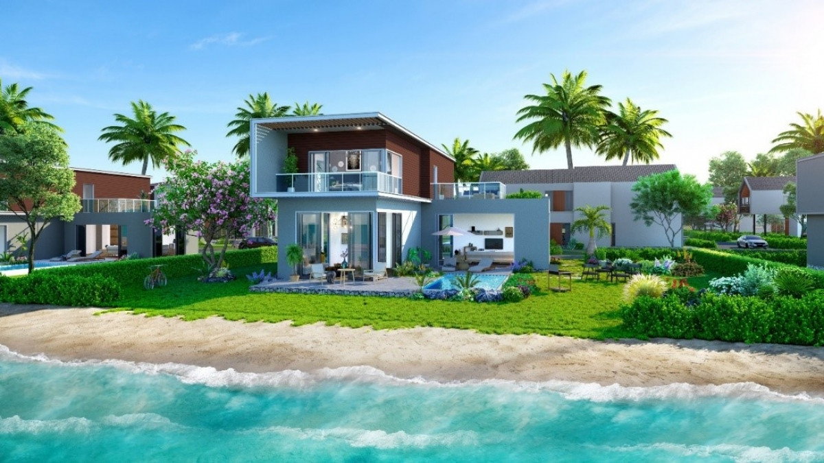 Những căn villa biển tại The Tropicana có vị trí sát bãi biển.