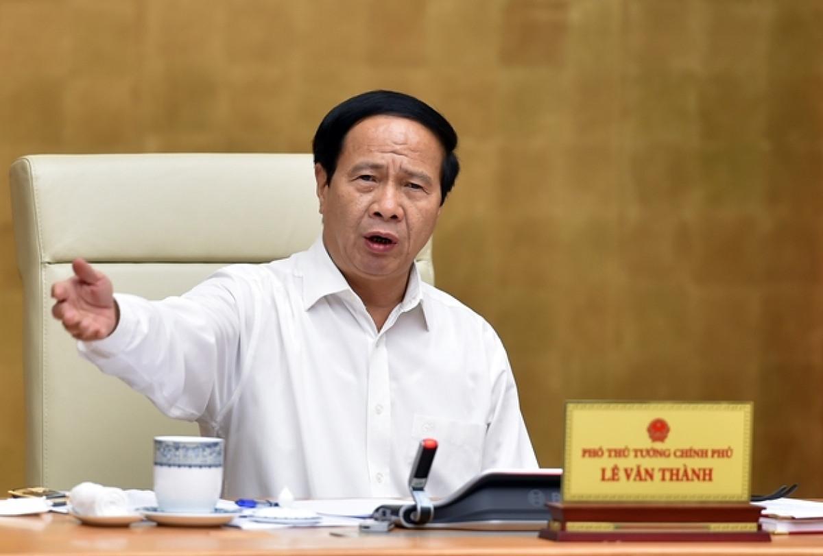 Phó Thủ tướng Lê Văn Thành chủ trì Hội nghị trực tuyến về tình hình triển khai các dự án thành phần trên tuyến cao tốc Bắc - Nam phía đông giai đoạn 2017-2020. (Ảnh VGP)