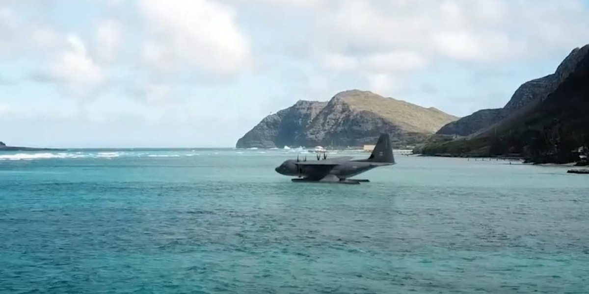 Kết xuất đồ họa của MC-130J Commando II với sự điều chỉnh về khả năng hạ cánh trên bộ và trên biển. Ảnh: AFSOC