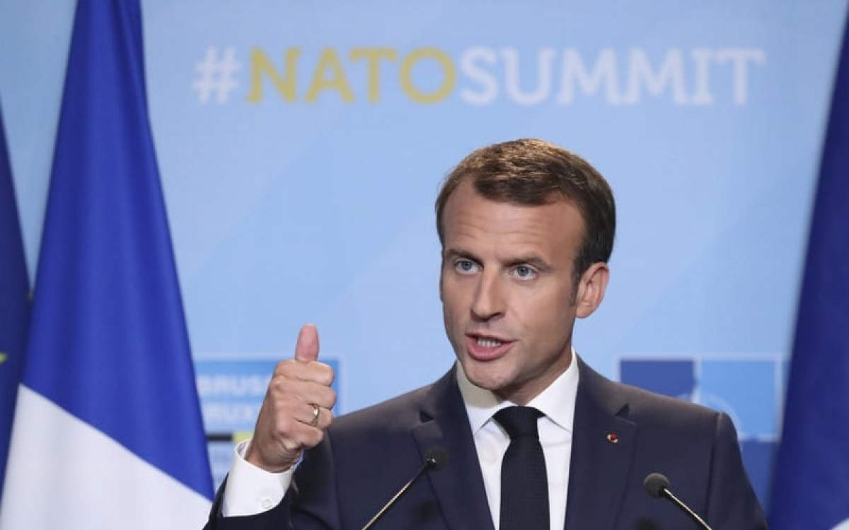 Tổng thống Pháp Macron tại một sự kiện của NATO. Ảnh: New Europe.