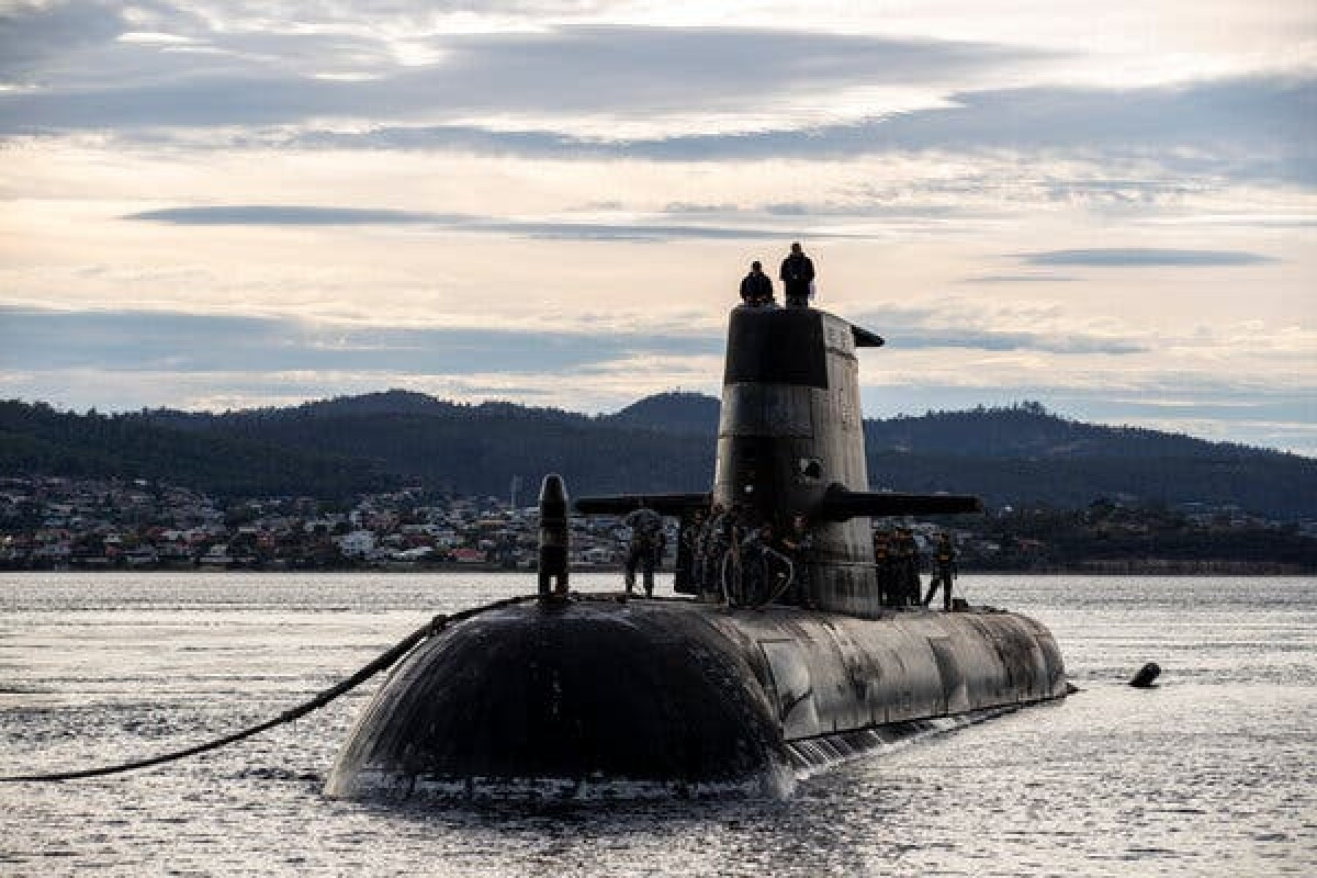 Tàu ngầm HMAS Sheean lớp Collins của Australia tới cảng Hobart tháng 4/2021. Ảnh: Bộ Quốc phòng Australia
